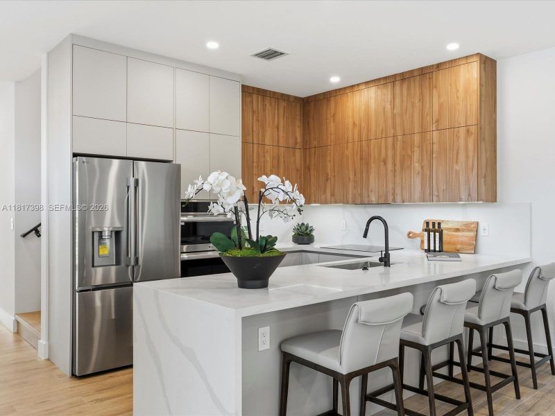 Furnished interior view inside a new home in , Miami (Image 20).