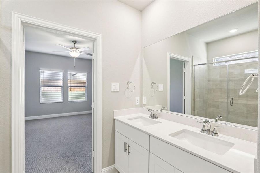 Furnished interior view inside a new home in Simpson Crossing - Spring Series, McKinney (Image 12). Furnished interior view inside a new home in Simpson Crossing - Spring Series, McKinney (Image 12).