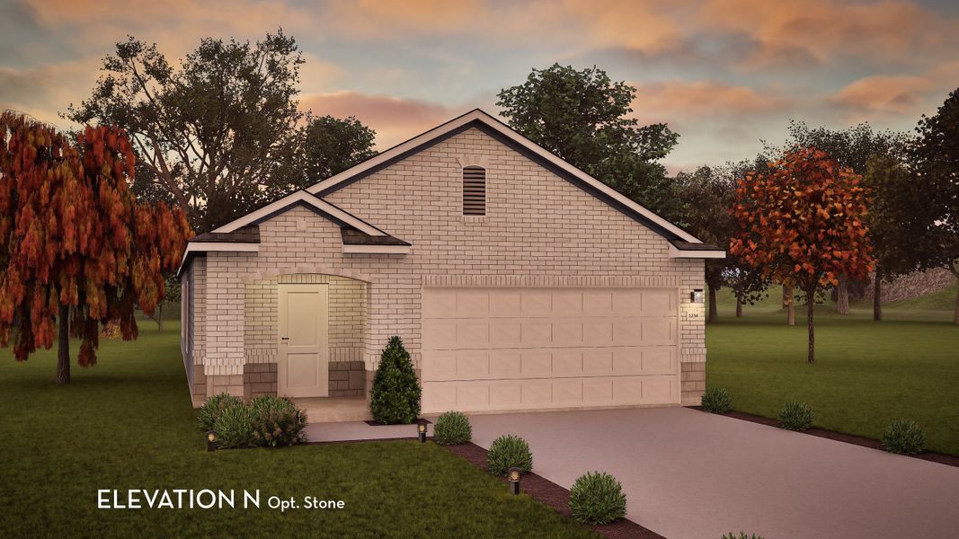 Representative exterior photo of a completed home built from the Pecan by CastleRock Communities in Colony at Pinehurst, Pinehurst, TX (Image 20).