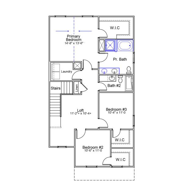 2D floor plan layout of this home in Killians Crossing, Blythewood, SC (Image 3).