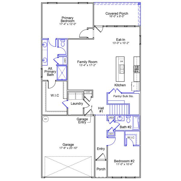 2D floor plan layout of this home in Six Oaks, Summerville, SC (Image 3). 2D floor plan layout of this home in Six Oaks, Summerville, SC (Image 3).