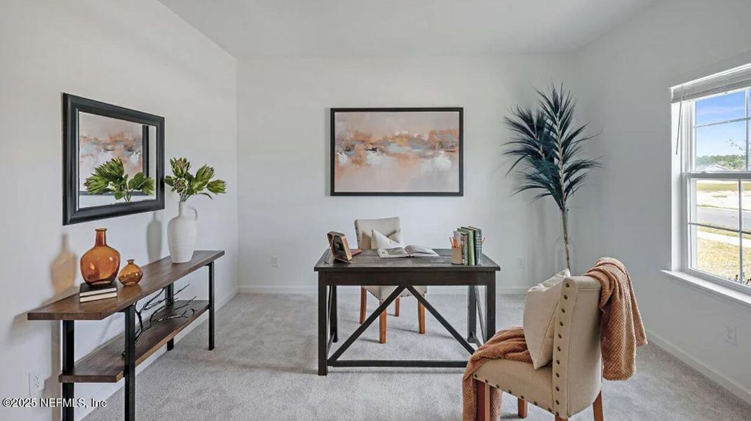 Furnished interior view inside a new home in Edenbrooke at Hyland Trail | 55+: Edenbrooke at Hyland Trail 50s, Green Cove Springs (Image 5). Furnished interior view inside a new home in Edenbrooke at Hyland Trail | 55+: Edenbrooke at Hyland Trail 50s, Green Cove Springs (Image 5).