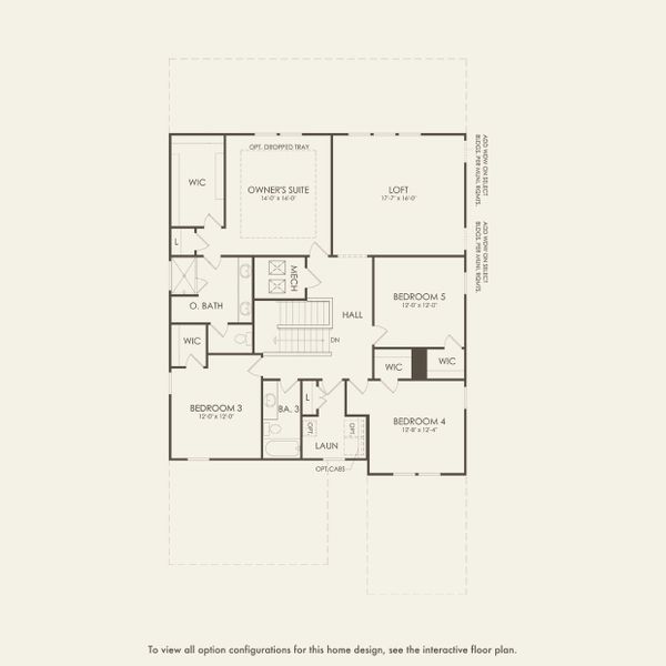2D floor plan layout for the Serena by Pulte Homes in Avera, Orlando, FL (Image 4).