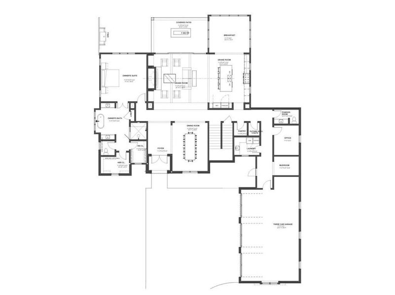 2D floor plan layout of this home in , Milton, GA (Image 4).