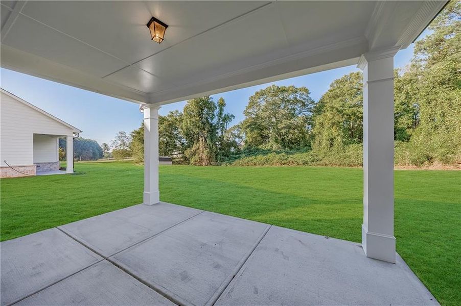 Exterior details and patio area of a home in , Buford (Image 27). Exterior details and patio area of a home in , Buford (Image 27).