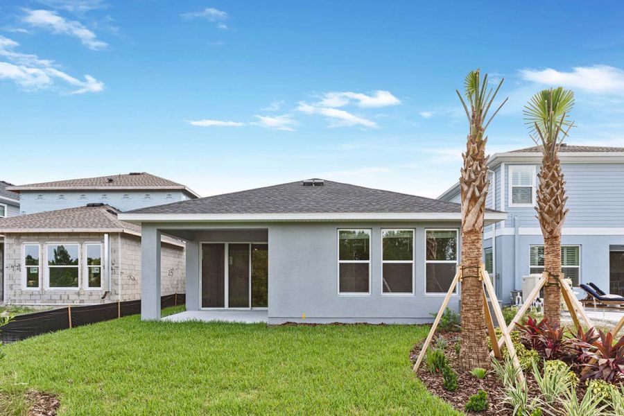 Representative exterior details of a home built from the The Kimblewick by David Weekley Homes in Vistera of Venice – Garden Series, Nokomis (Image 4).