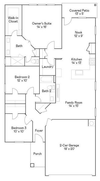 2D floor plan layout of this home in Anniston, Katy, TX (Image 3). 2D floor plan layout of this home in Anniston, Katy, TX (Image 3).