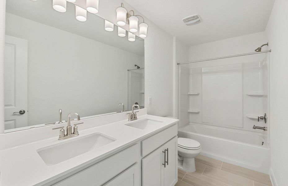 Furnished interior view inside a new home in Patterson Ranch, Georgetown (Image 9). Furnished interior view inside a new home in Patterson Ranch, Georgetown (Image 9).