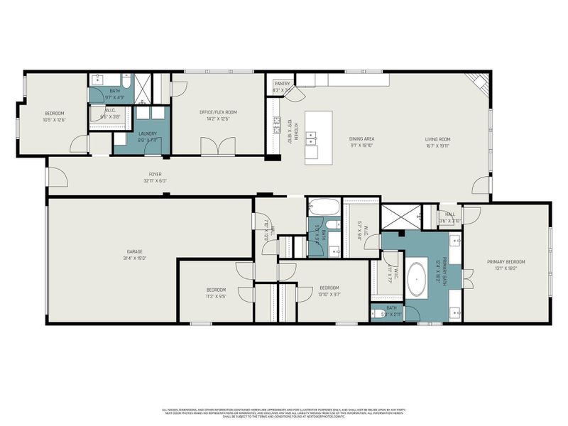 2D floor plan layout of this home in Riceland, Mont Belvieu, TX (Image 5).
