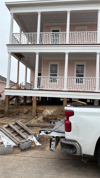 In-progress construction of a new home in , Galveston, TX (Image 2). In-progress construction of a new home in , Galveston, TX (Image 2).