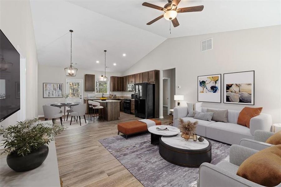 Furnished interior view inside a new home in , Rockmart (Image 8).