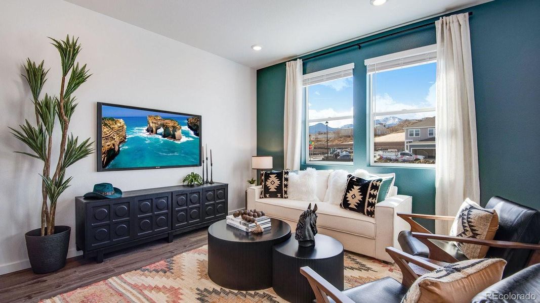 Furnished interior view inside a new home in The Ridge at Lorson Ranch, Colorado Springs (Image 30).