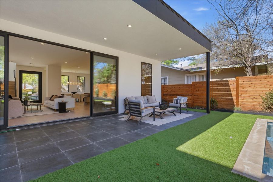 Exterior details and patio area of a home in , Austin (Image 3).