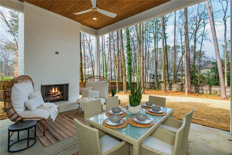 Exterior details and patio area of a home in , Alpharetta (Image 32).