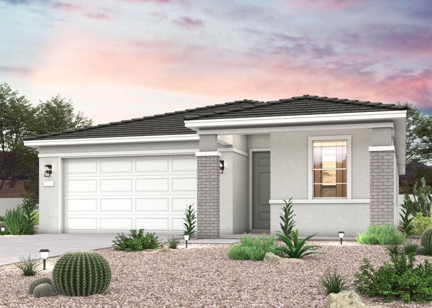 Representative exterior photo of a completed home built from the Dartford by Century Communities in The Overlook Collection at Rancho Vista, Surprise, AZ (Image 1).