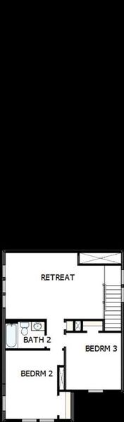 2D floor plan layout of this home in Karis - Cottage Series, Crowley, TX (Image 3). 2D floor plan layout of this home in Karis - Cottage Series, Crowley, TX (Image 3).