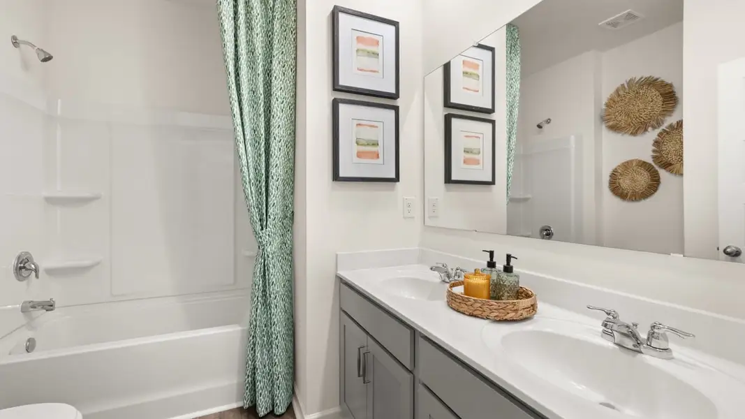 Representative furnished interior of a home built from the Denton by D.R. Horton in Jackson Landing, Jefferson (Image 34). Representative furnished interior of a home built from the Denton by D.R. Horton in Jackson Landing, Jefferson (Image 34).