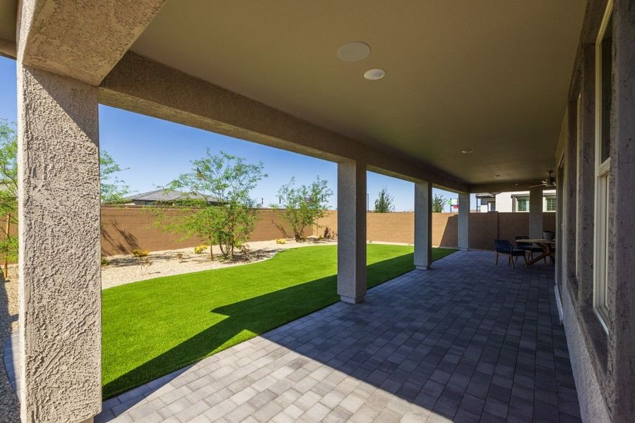 Exterior details and patio area of a home in The Grove at El Cidro, Goodyear (Image 3).