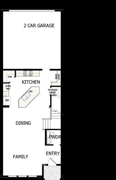 2D floor plan layout of this home in Hillside at Las Colinas, Irving, TX (Image 1).