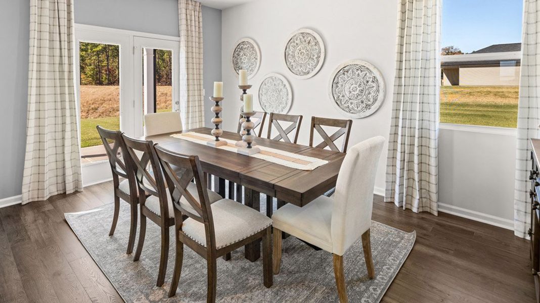 Representative furnished interior of a home built from the Belfort by D.R. Horton in The Abbey at Trolley Run Station, Aiken (Image 10). Representative furnished interior of a home built from the Belfort by D.R. Horton in The Abbey at Trolley Run Station, Aiken (Image 10).