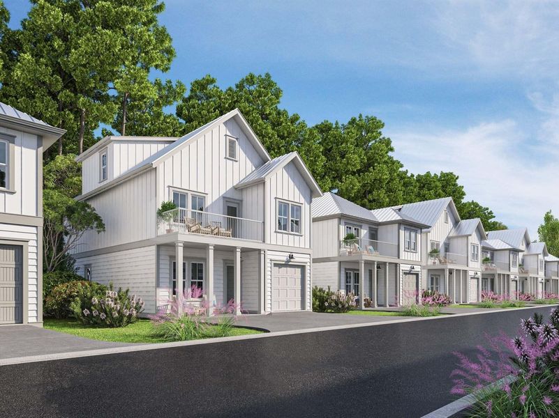 Representative exterior photo of a completed home built from the Pearl by Brock Built in Nautilus Pointe, Inlet Beach, FL (Image 24).