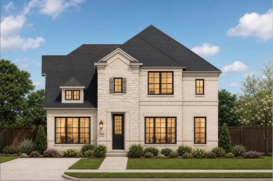 Representative exterior photo of a completed home built from the Royal Palm by Grand Homes in Trails at Cottonwood Creek, Rowlett, TX (Image 16).