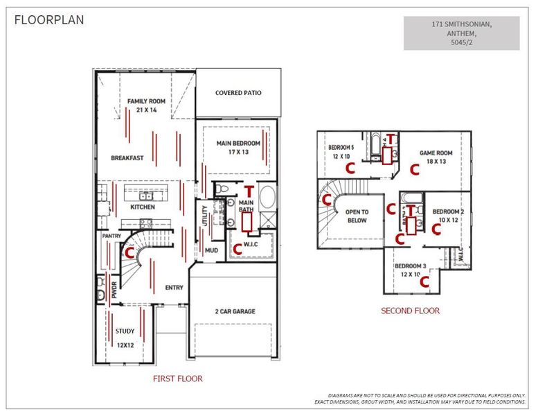 2D floor plan layout of this home in Anthem 50', Kyle, TX (Image 2). 2D floor plan layout of this home in Anthem 50', Kyle, TX (Image 2).