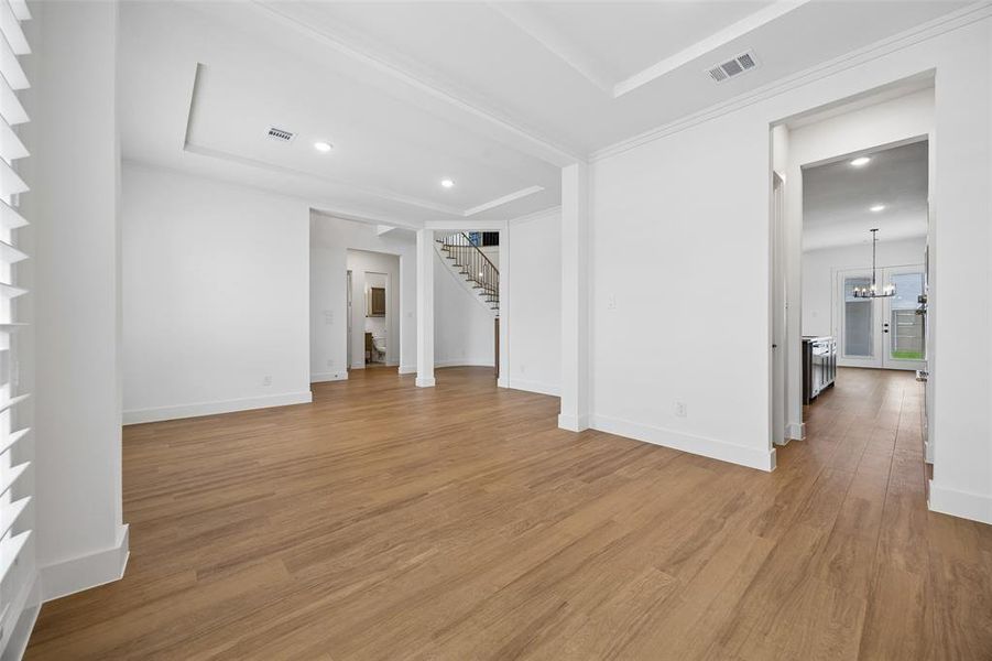 Spacious, unfurnished interior of a new home in Cambridge Estates, Prosper (Image 23). Spacious, unfurnished interior of a new home in Cambridge Estates, Prosper (Image 23).