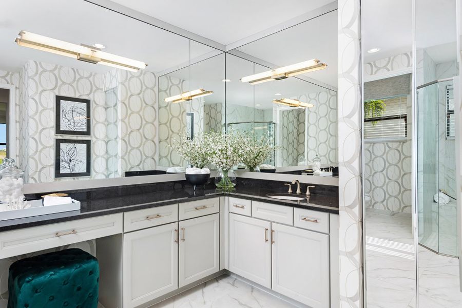 Representative furnished interior of a home built from the Tribeca by GL Homes in Valencia Parc at Riverland, Port St. Lucie (Image 18).