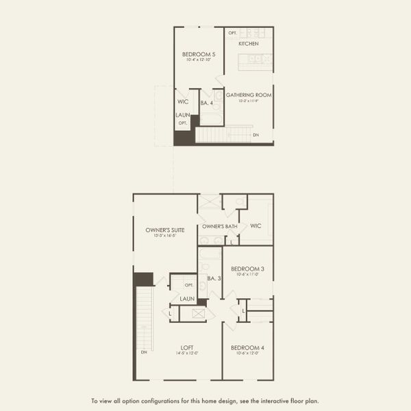 2D floor plan layout for the Mabel II by Pulte Homes in Lakehaven Estates, Clermont, FL (Image 4).