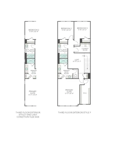 2D floor plan layout of this home in Ascend, Charlotte, NC (Image 5).