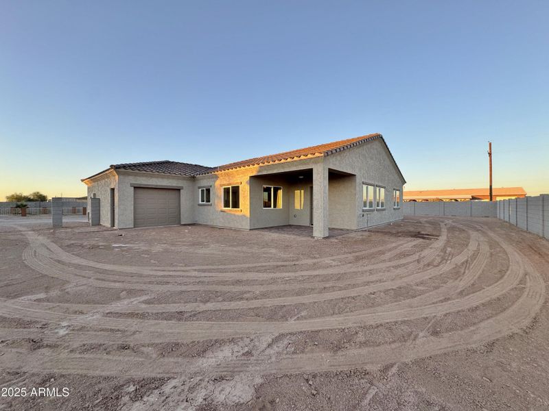 Back of home and yard Back of home and yard