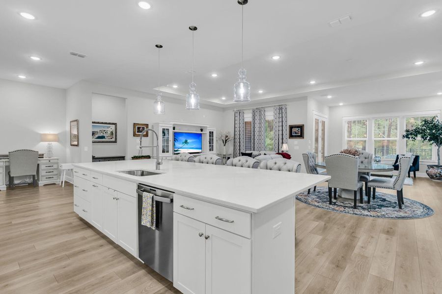 Furnished interior view inside a new home in K. Hovnanian's® Four Seasons at Lakes of Cane Bay, Summerville (Image 11).