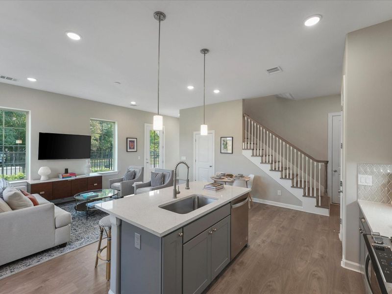 Furnished interior view inside a new home in , Houston (Image 10).