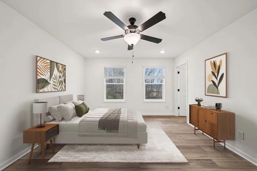 Sample Photo: Virtually Staged Primary Bedroom