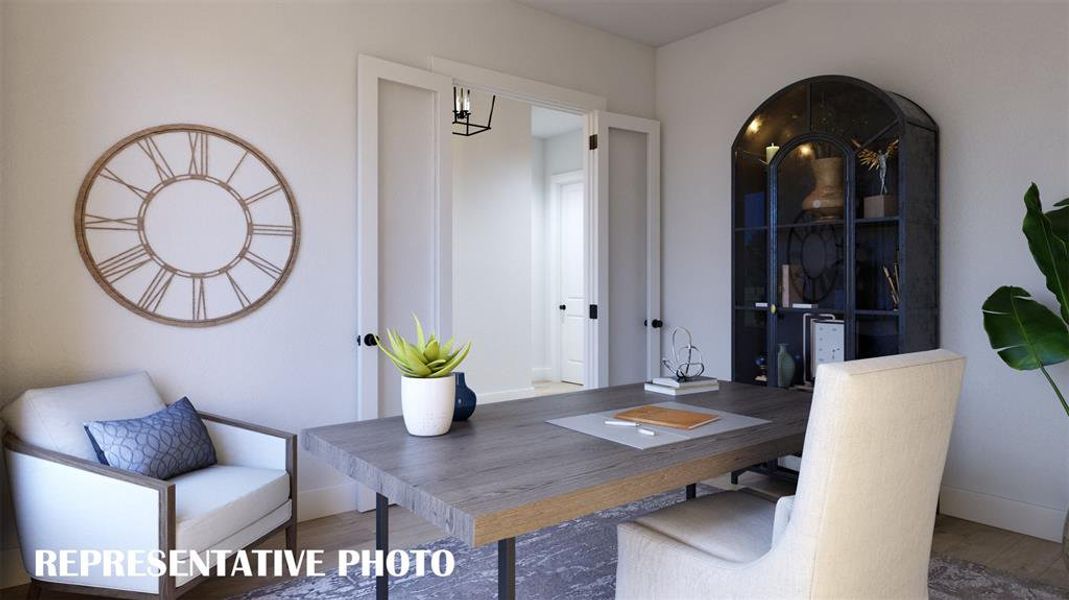 Your new dream office is located at the front of this beautiful home and offers privacy for those needing to work from home. REPRESENTATIVE PHOTO Your new dream office is located at the front of this beautiful home and offers privacy for those needing to work from home. REPRESENTATIVE PHOTO