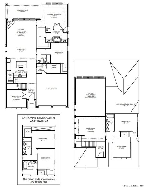 2D floor plan layout of this home in Hidden Canyon, San Antonio, TX (Image 3).
