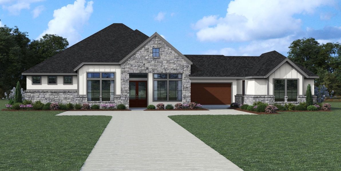 Representative exterior photo of a completed home built from the Franklin by Chesmar Homes in Feathergrass, Florence, TX (Image 2).