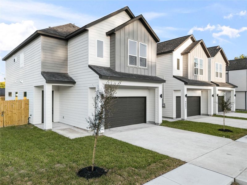 These three modern farmhouse homes are perfectly situated just across the street from scenic trails and parks, offering easy access to outdoor recreation and leisurely strolls. With private driveways and 2-car garages.