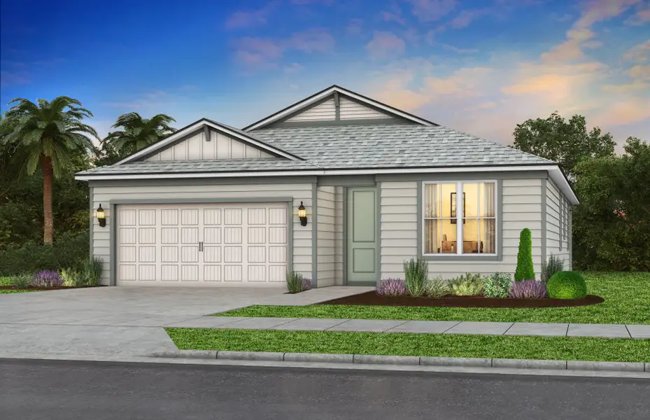 Representative exterior photo of a completed home built from the Highgate by Pulte Homes in Joseph Oaks, Jacksonville, FL (Image 18).