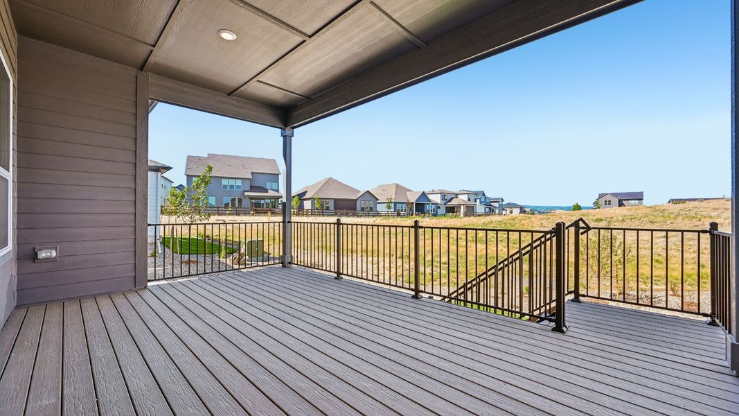Enjoy outdoor living year-round from the covered patio