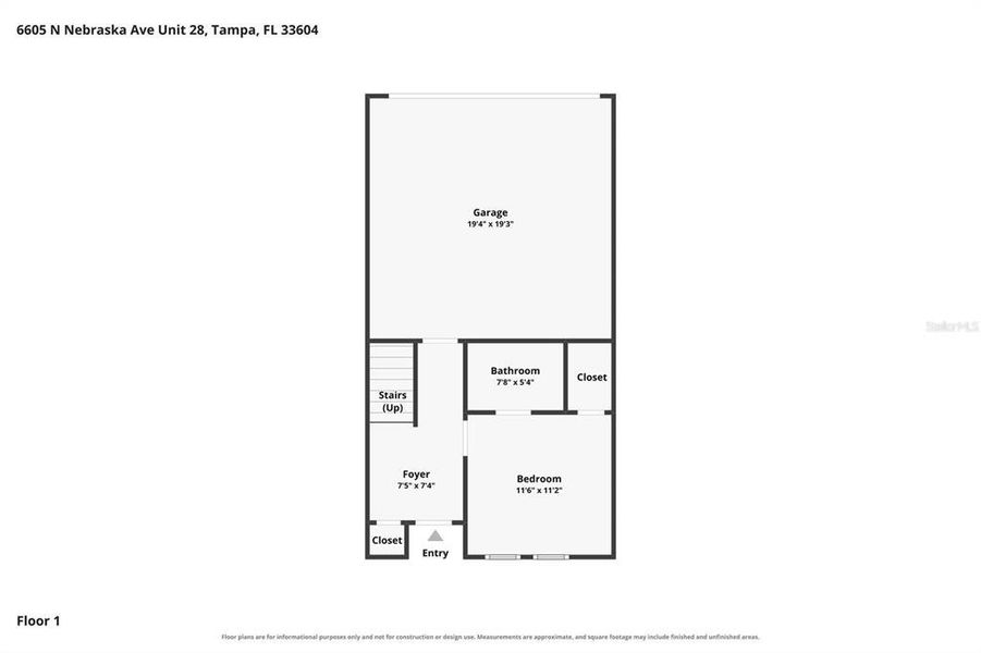2D floor plan layout of this home in Apex at Seminole Heights, Tampa, FL (Image 4).