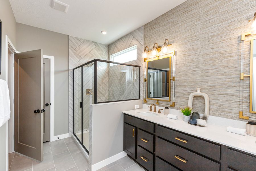 Representative furnished interior of a home built from the Wilmington by Fischer Homes in Easton Park, Dallas (Image 42).