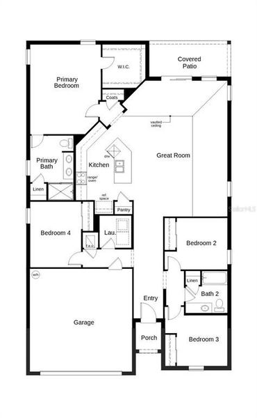 2D floor plan layout of this home in Riverstone, Land O' Lakes, FL (Image 2). 2D floor plan layout of this home in Riverstone, Land O' Lakes, FL (Image 2).