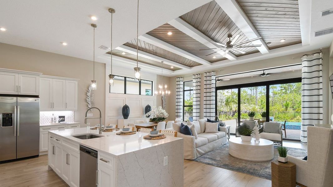Island Kitchen into Main Living Area