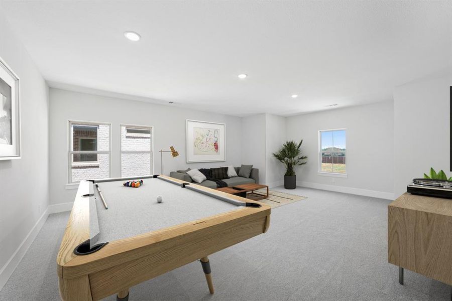 Furnished interior view inside a new home in Sterling Greene, Arlington (Image 27). Furnished interior view inside a new home in Sterling Greene, Arlington (Image 27).