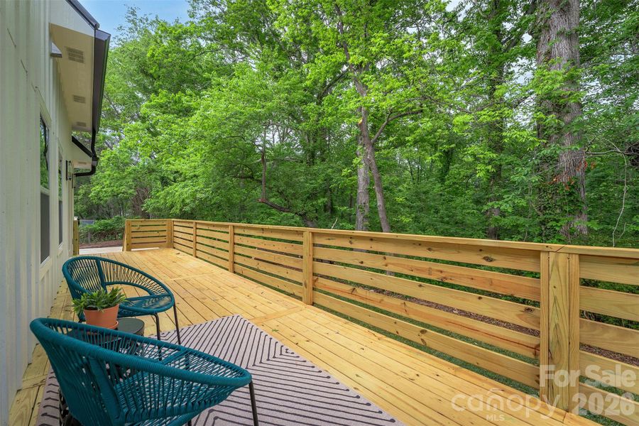 Exterior details and patio area of a home in , Asheville (Image 24).