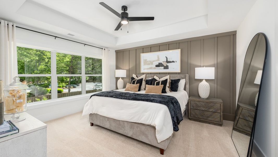 Representative furnished interior of a home built from the Rutherford by D.R. Horton in Overlook at Peachtree Corners, Norcross (Image 30).