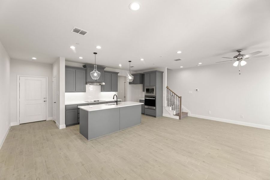 Front exterior of a new home in Main Street Village, Mansfield, TX, highlighting curb appeal (Image 15). Front exterior of a new home in Main Street Village, Mansfield, TX, highlighting curb appeal (Image 15).