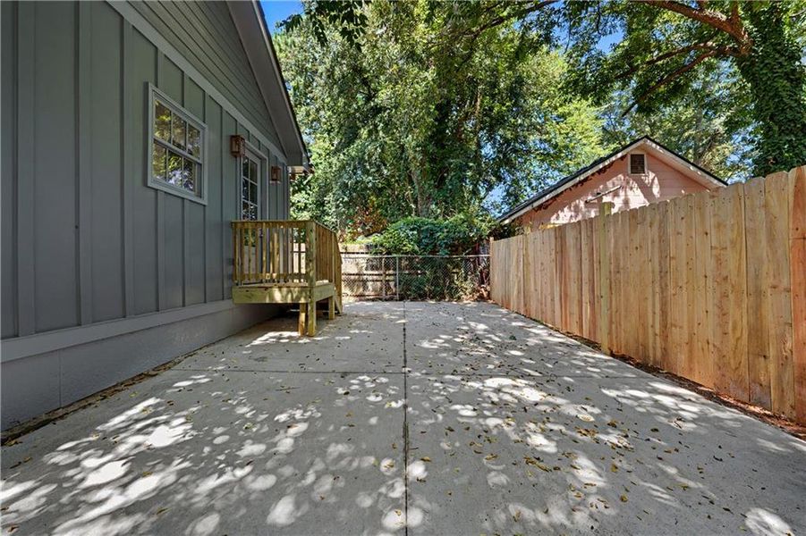 Exterior details and patio area of a home in , Atlanta (Image 21). Exterior details and patio area of a home in , Atlanta (Image 21).